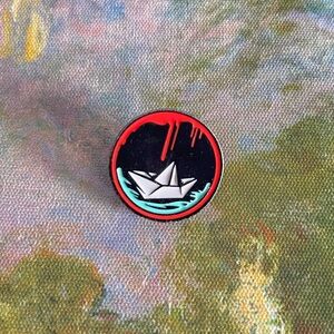 Horror Pin with Paper Boat